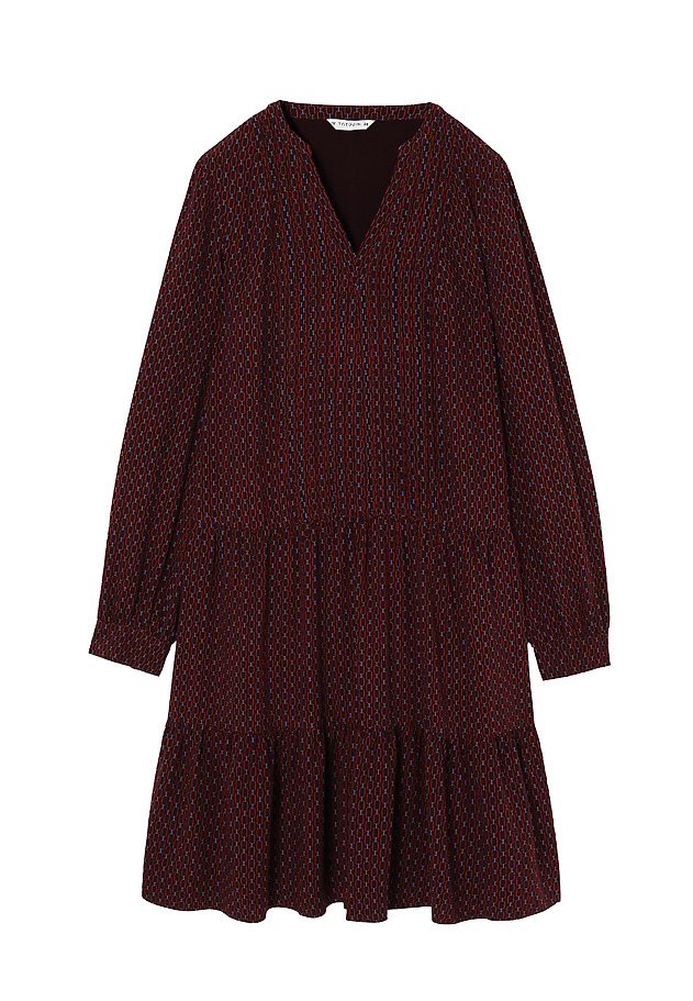 LADIES' FLARED FABRIC DRESS WITH ORIGINAL DESIGN — MISTY LADIES' FLARED FABRIC DRESS WITH ORIGINAL DESIGN — MISTY MULTIKOLOR 6