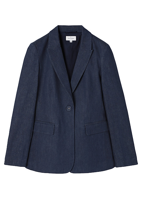 DENIM JACKET WITH WAISTLINE - LAMIA BLUE 2
