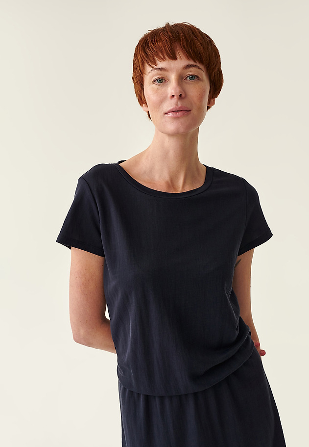 LADIES' DRESS WITH ELACTIS BAND AROUND THE WAIST JASMIKO LADIES' DRESS WITH ELACTIS BAND AROUND THE WAIST JASMIKO NAVY BLUE 4