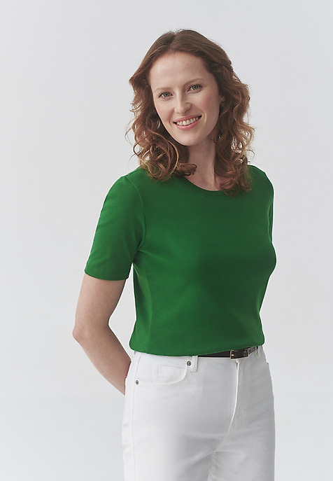 LADIES' COTTON T-SHIRT - KIRI 1 GREEN 2
