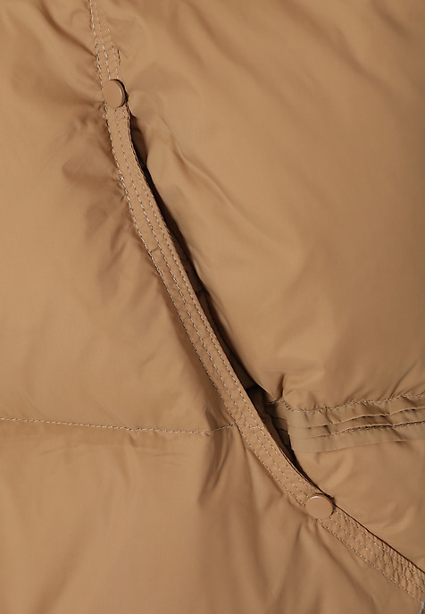 DOWN VEST WITH ELASTIC FINISH - SAWA BEIGE 2