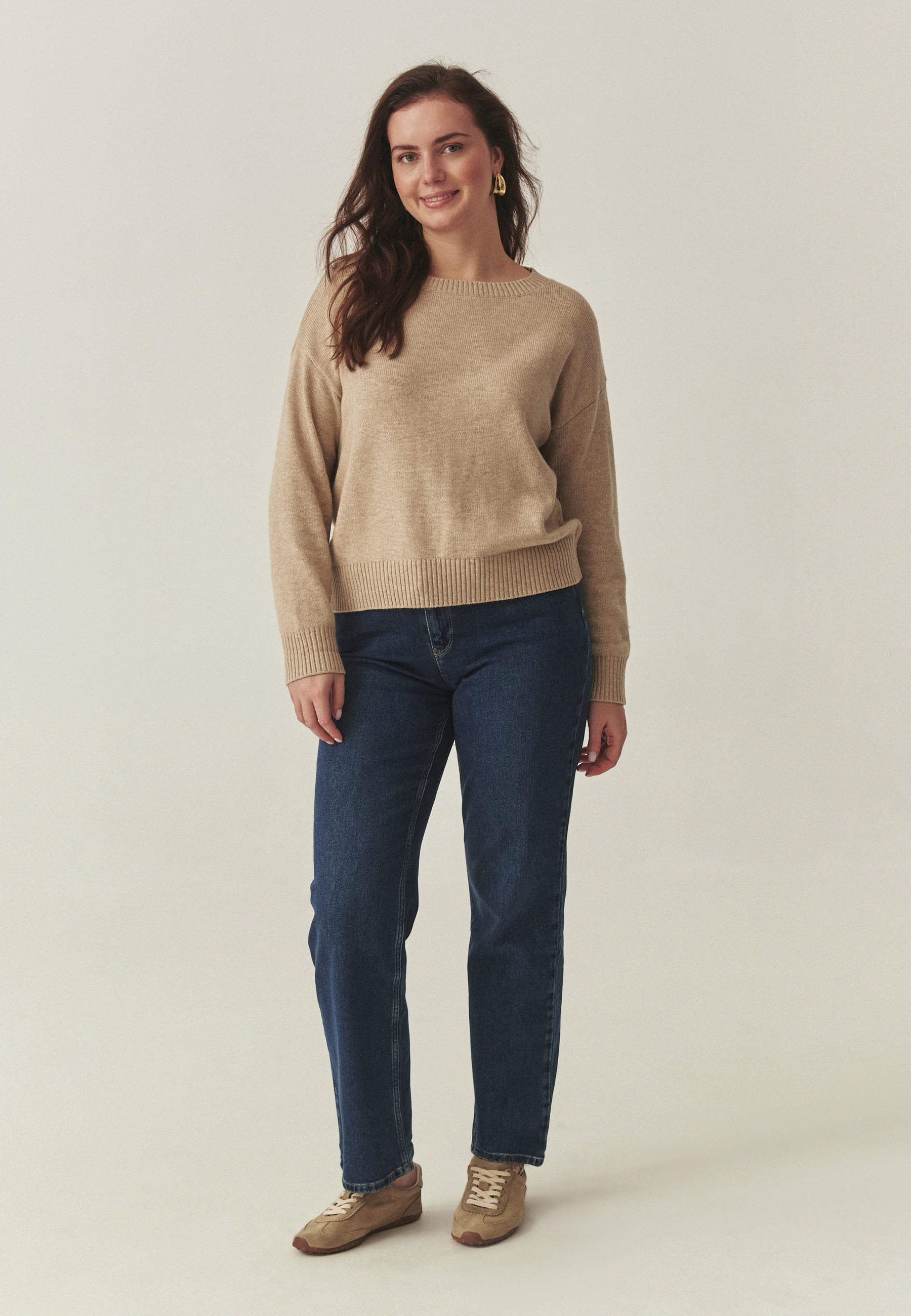 PANTALONI DE DAMĂ, DIN DENIM, CU CRAC DREPT — RISONO ALBASTRU 2