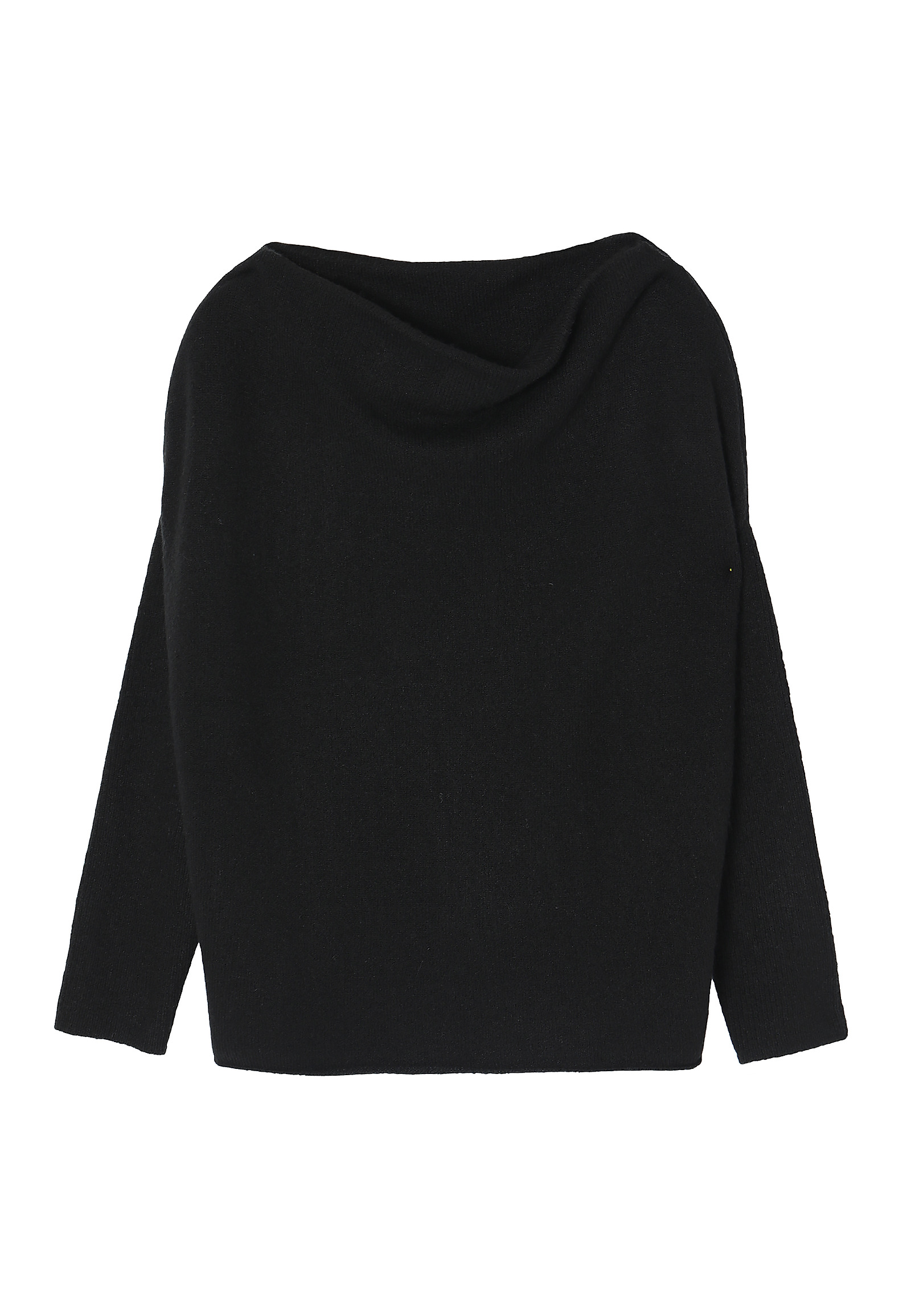 SWETER DAMSKI Z OZDOBNYM DEKOLTEM ATI SWETER DAMSKI Z OZDOBNYM DEKOLTEM ATI CZARNY 93922