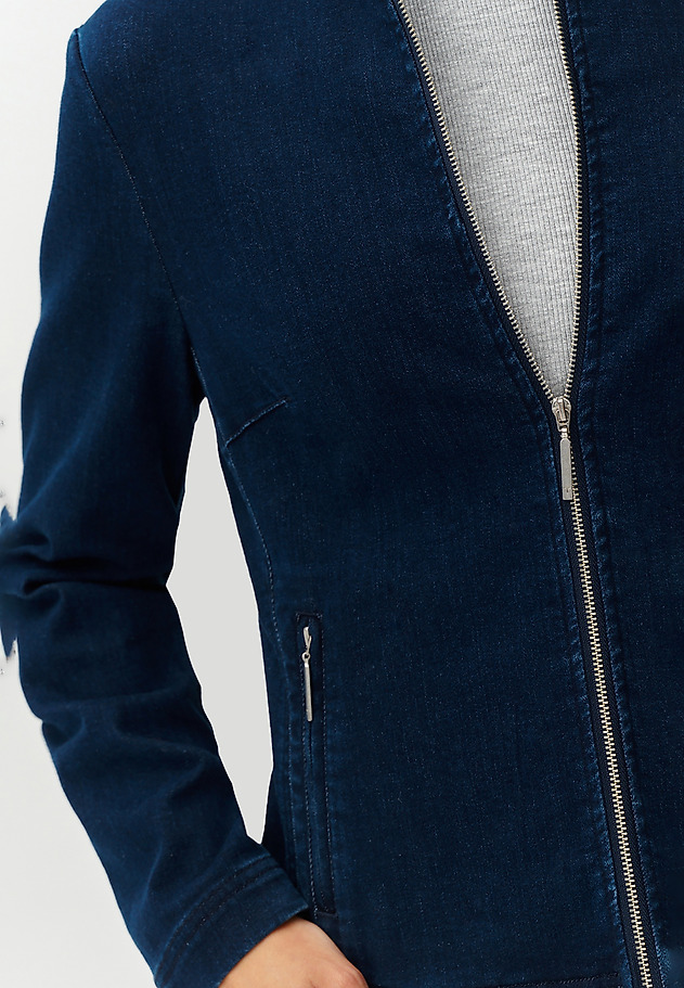 LADIES’ DENIM JACKET WITH STAND-UP COLLAR — BAMI LADIES’ DENIM JACKET WITH STAND-UP COLLAR — BAMI NIEBIESKI 7
