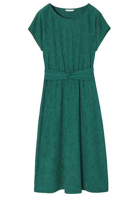 LYOCELL CREPE MIDI DRESS - GIORGIA GREEN 2