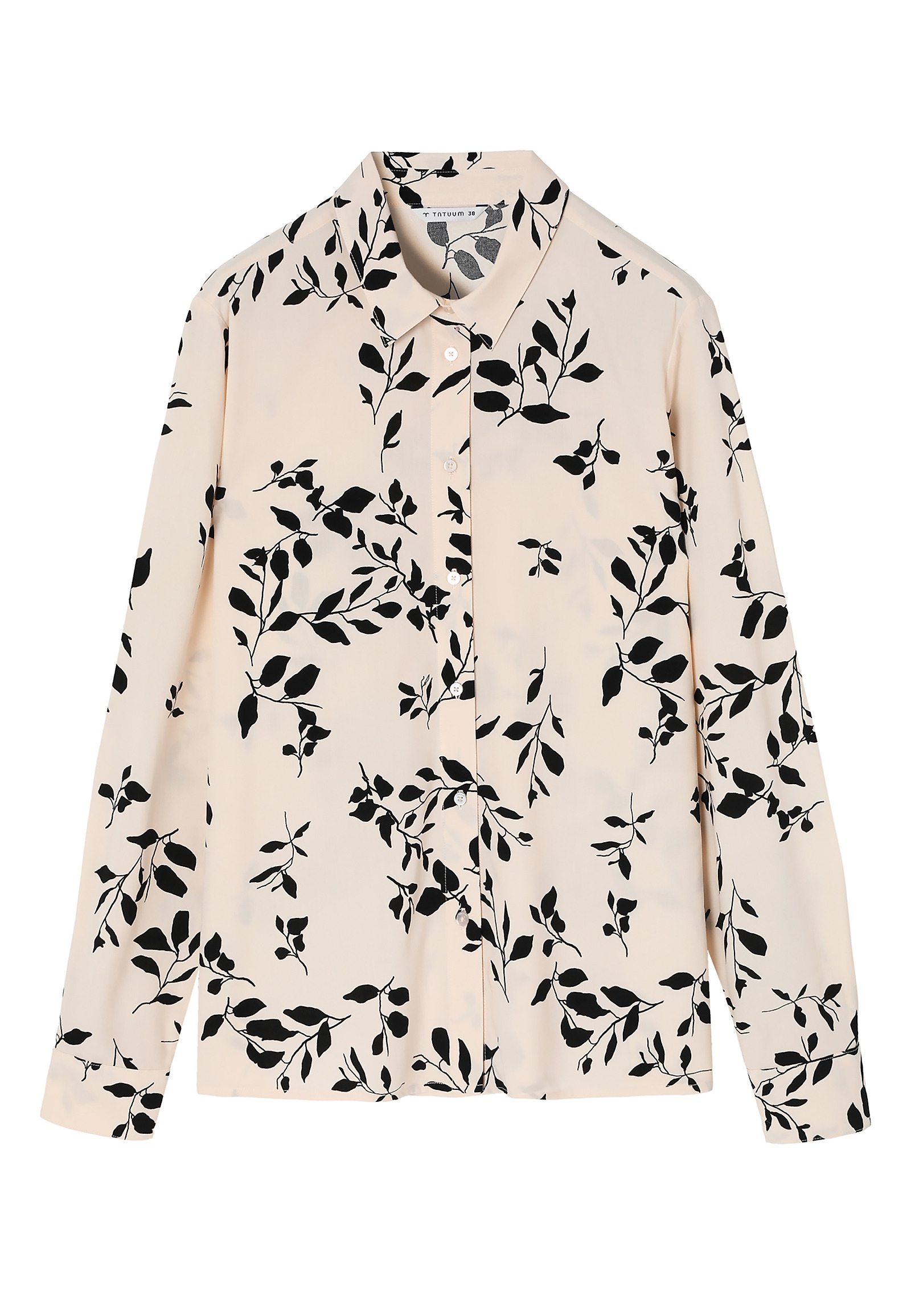 WISKOZOWA KOSZULA DAMSKA W ROŚLINNY WZÓR — BASIL WISKOZOWA KOSZULA DAMSKA W ROŚLINNY WZÓR — BASIL MULTIKOLOR 105032