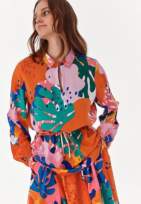 COLECȚIA BLOOMING: BLUZĂ DE DAMĂ CU MODEL LENAZJA MULTICOLOR 2