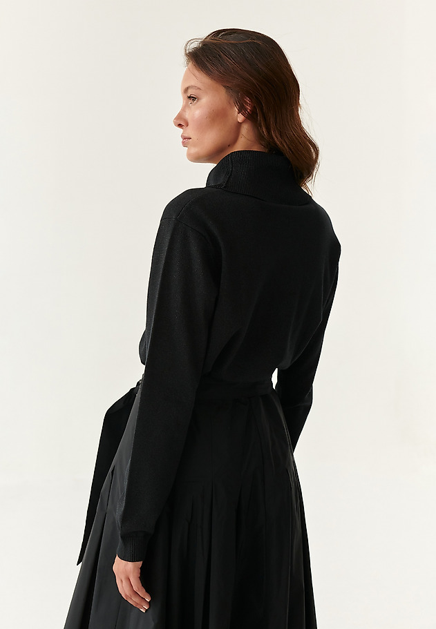 LADIES' TURTLENECK BLOUSE WITH LUREX SARNA LADIES' TURTLENECK BLOUSE WITH LUREX SARNA BLACK 2