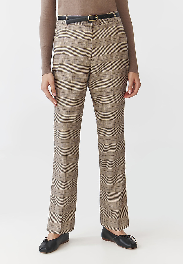 LADIES' FABRIC TROUSERS IN FINE CHECK — LATONI 2 LADIES' FABRIC TROUSERS IN FINE CHECK — LATONI 2 MULTIKOLOR 2