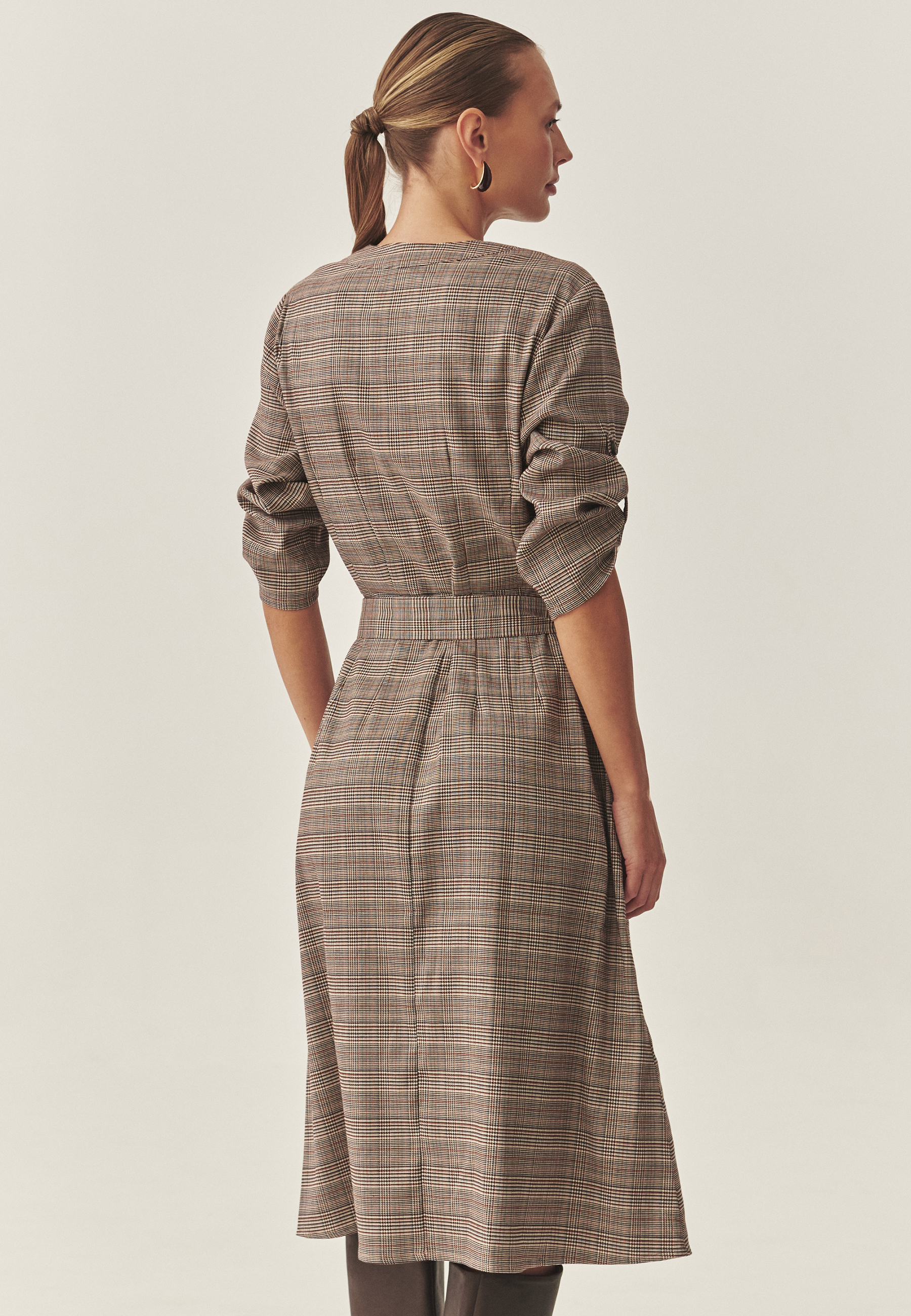 ROCHIE DIN ȚESĂTURĂ CU CAROURI - MANKIRI MULTICOLOR 2