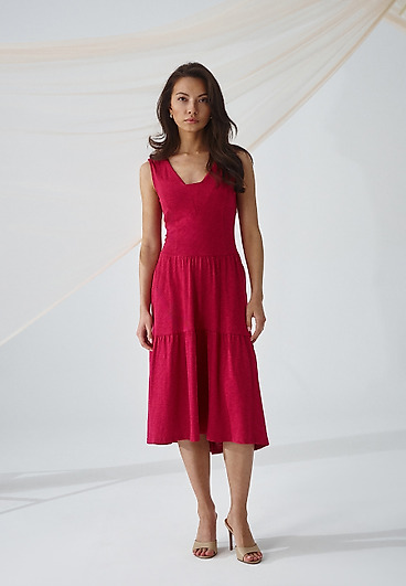 LADIES’ MIDI DRESS WITH A FRILL - SUSANA LADIES’ MIDI DRESS WITH A FRILL - SUSANA