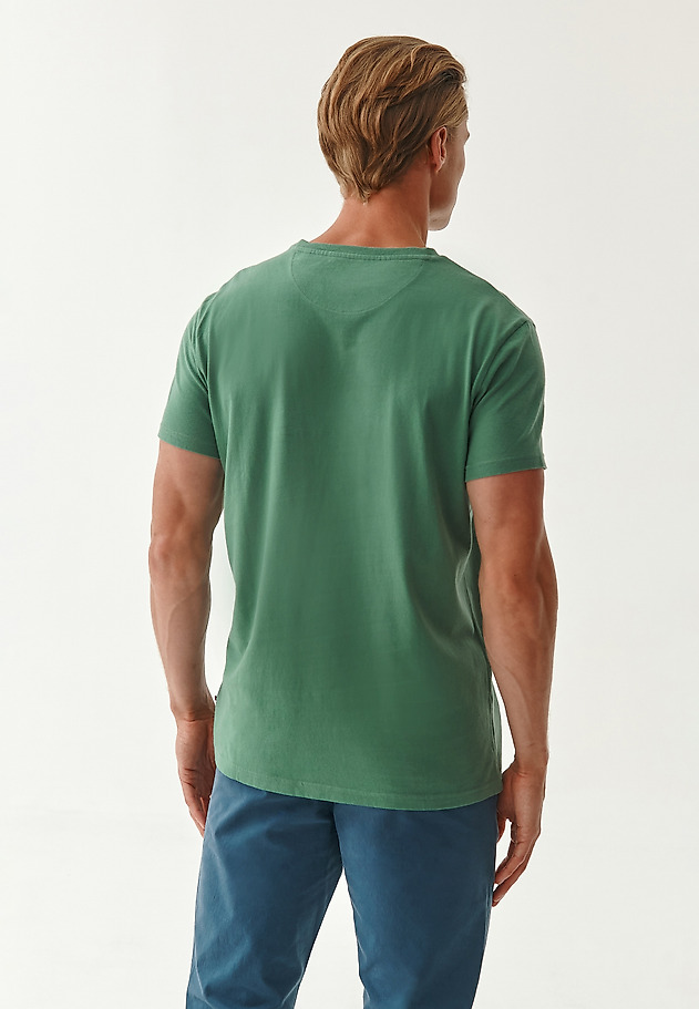 KLASYCZNY T-SHIRT MĘSKI LUCK KLASYCZNY T-SHIRT MĘSKI LUCK ZIELONY 2