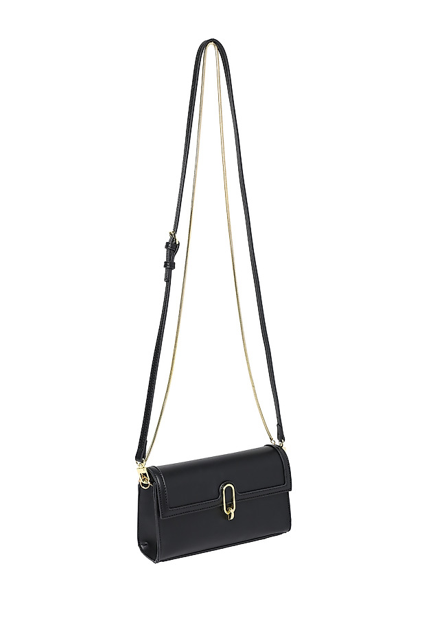 ELEGANT LADIES' HANDBAG WITH CHAIN - HELLE ELEGANT LADIES' HANDBAG WITH CHAIN - HELLE CZARNY 3