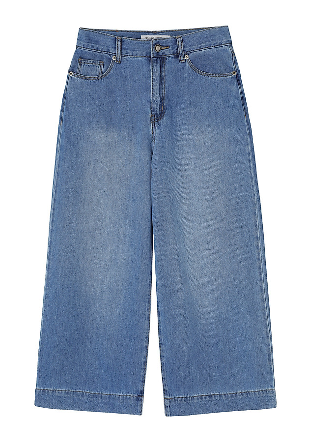 DENIM TROUSERS WITH WIDE LEG - RAVEY DENIM TROUSERS WITH WIDE LEG - RAVEY NIEBIESKI 5