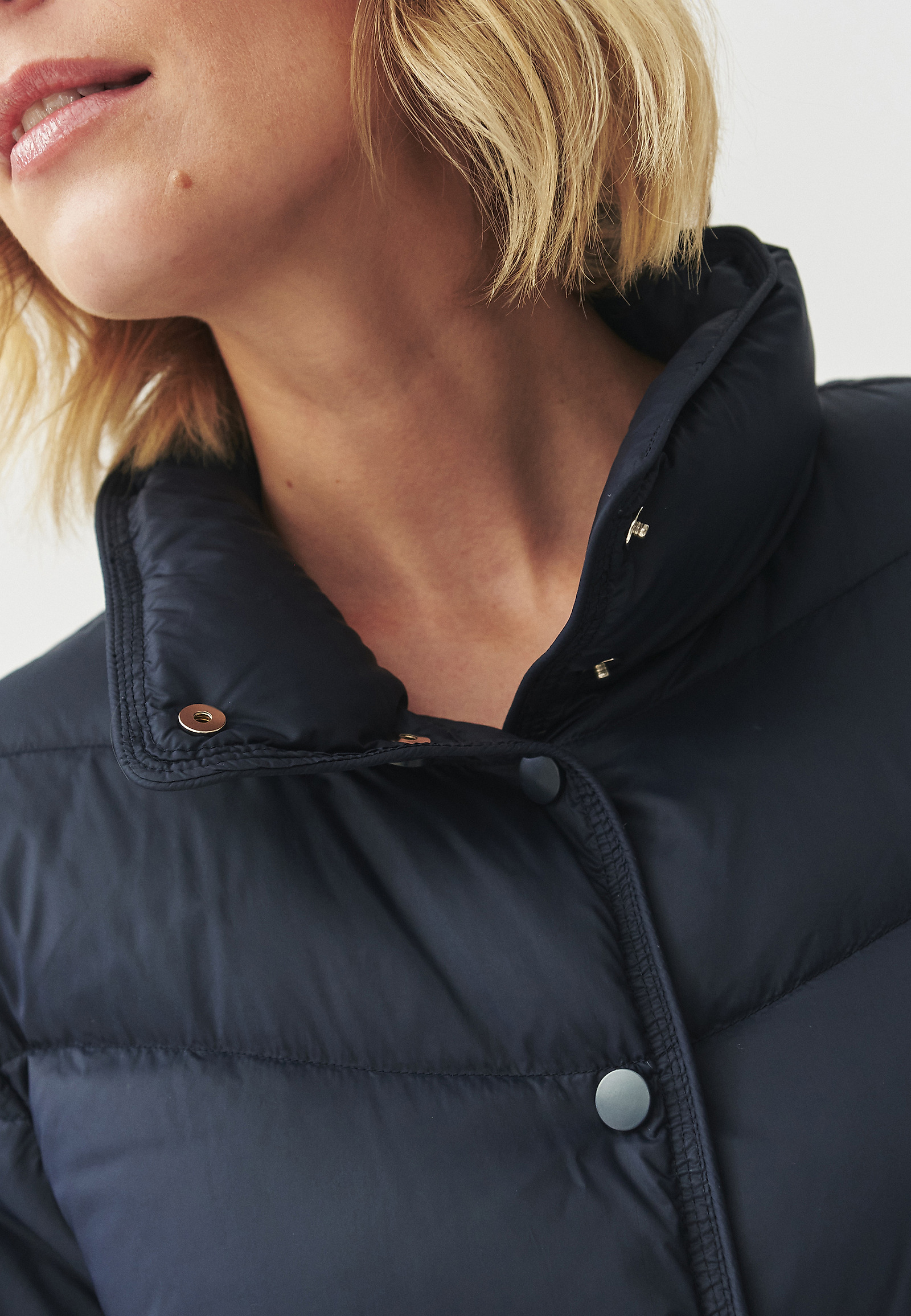 DOWN JACKET WITH STAND-UP COLLAR — MARONA DOWN JACKET WITH STAND-UP COLLAR — MARONA NAVY BLUE 107627
