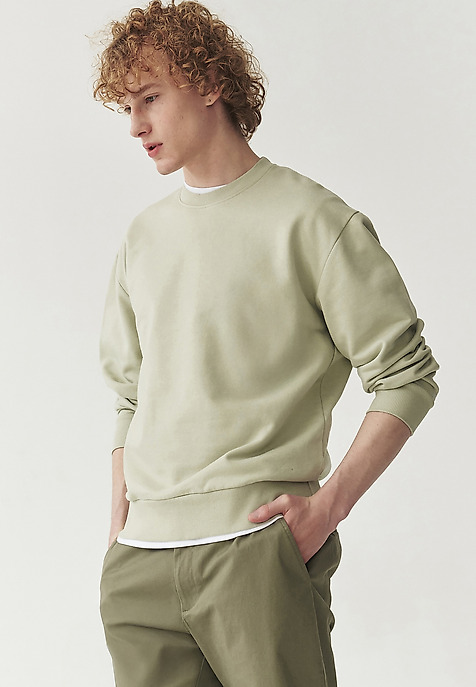 BAWEŁNIANA BLUZA MĘSKA — INIGO ZIELONY 2