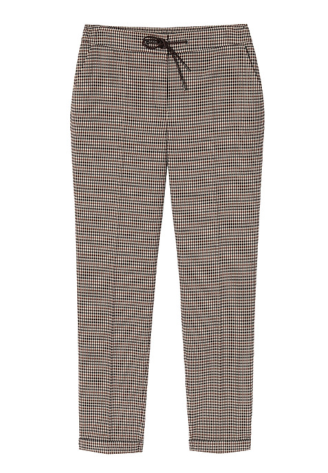 PANTALONI DE DAMĂ DIN ȚESĂTURĂ CU CAROURI MOBIKO MULTICOLOR 2