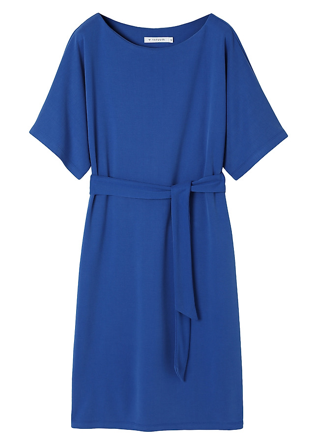 COBALT KNITTED DRESS - NEFA color BLUE COBALT KNITTED DRESS - NEFA color BLUE