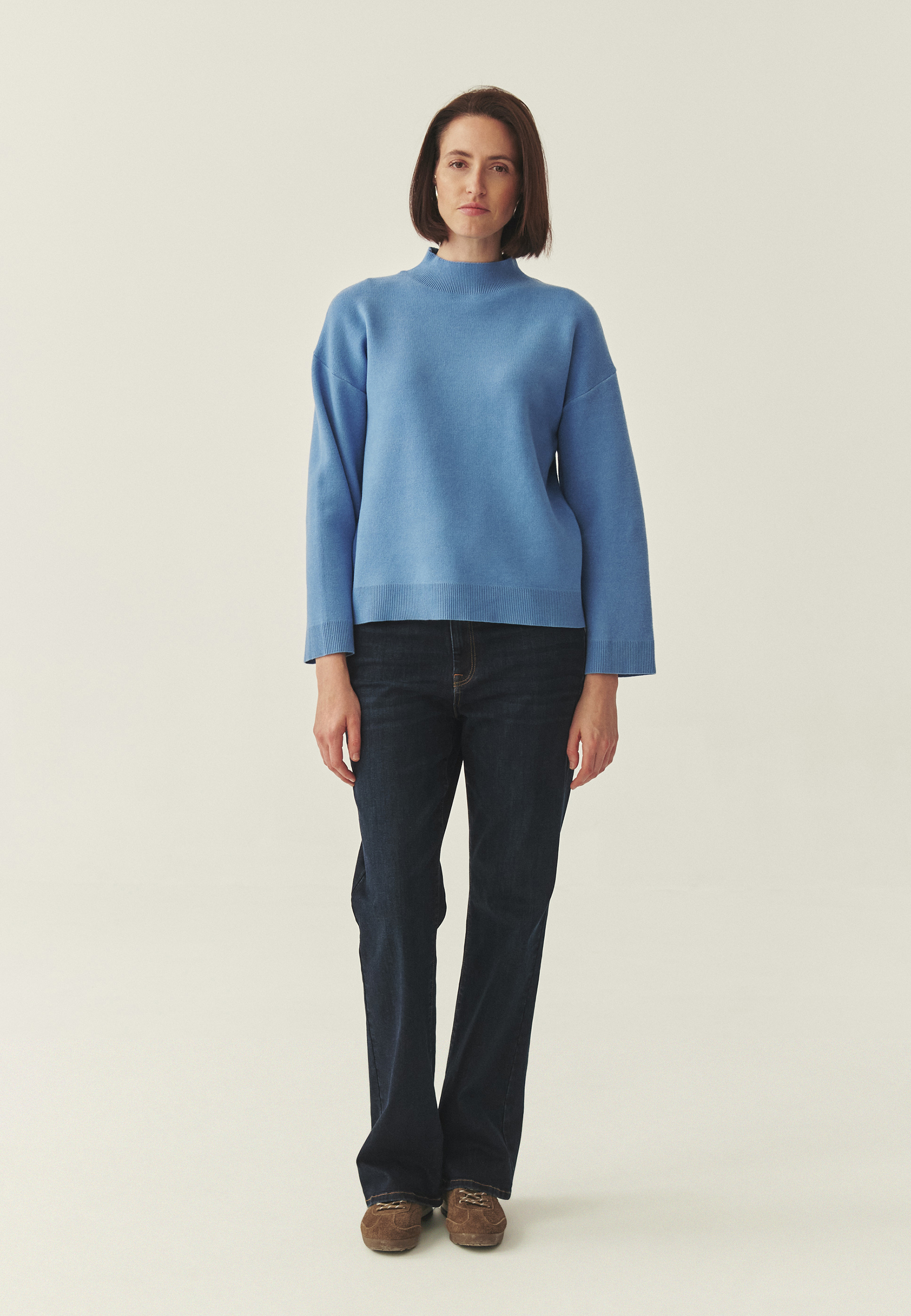 CASUAL TURTLENECK WITH LENZING™ ECOVERO™ VISCOSE - COLLIN BLUE 2