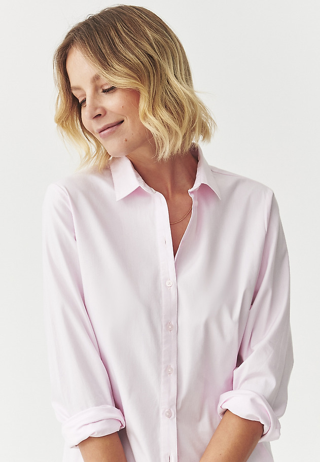 COTTON SHIRT WITH WAISTBAND — ELISHA COTTON SHIRT WITH WAISTBAND — ELISHA RÓŻOWY 2