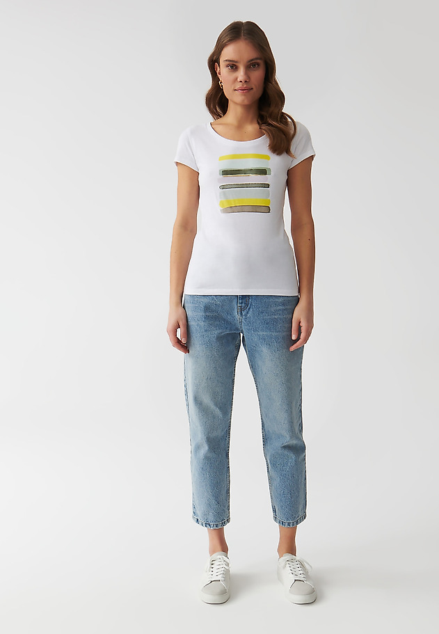 LADIES’ T-SHIRT WITH MODERN PRINT - ANTONIA LADIES’ T-SHIRT WITH MODERN PRINT - ANTONIA WHITE 2