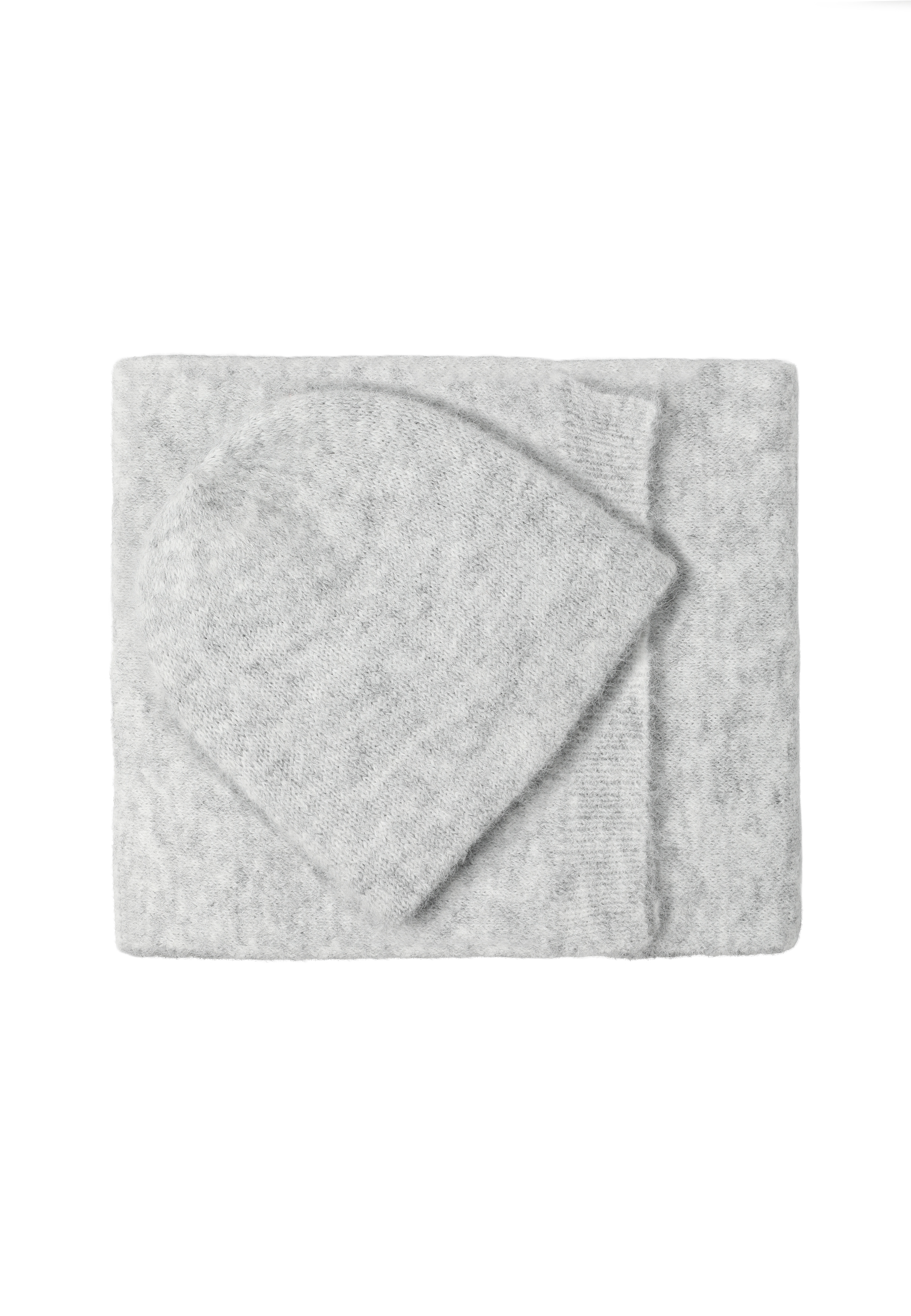 CZAPKA Z DOMIESZKĄ WEŁNY - DOVLY SZARY 2