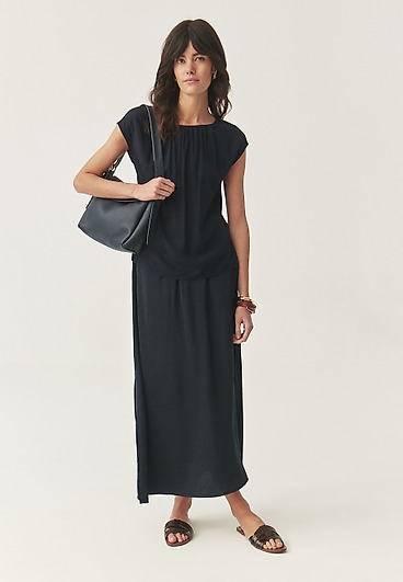 DŁUGA SPÓDNICA Z ROZPORKAMI - PLATO DŁUGA SPÓDNICA Z ROZPORKAMI - PLATO