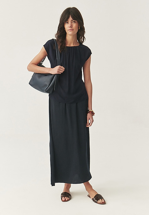 DŁUGA SPÓDNICA Z ROZPORKAMI - PLATO DŁUGA SPÓDNICA Z ROZPORKAMI - PLATO