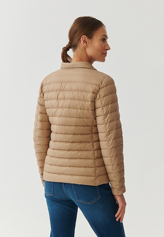 DÁMSKÁ STYLOVÁ PÉŘOVÁ BUNDA S KLOPAMI - KRISANA DÁMSKÁ STYLOVÁ PÉŘOVÁ BUNDA S KLOPAMI - KRISANA BÉŽOVÁ 4