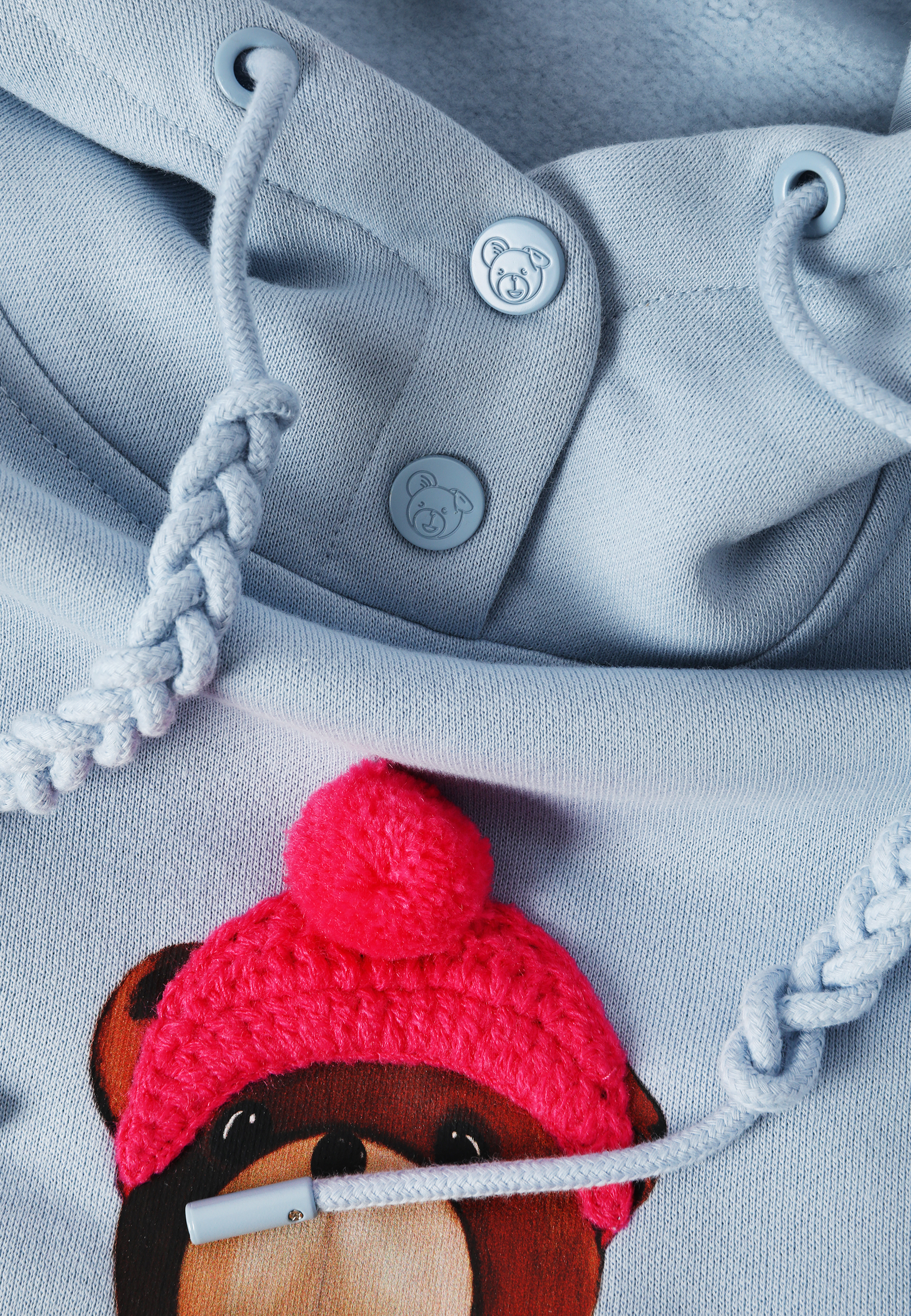 BAWEŁNIANA BLUZA Z KAPTUREM - MAORO NIEBIESKI 2