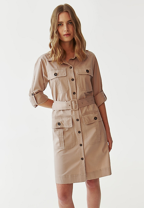 PLÁTĚNÉ ŠATY S OPASKEM - SARFI PLÁTĚNÉ ŠATY S OPASKEM - SARFI