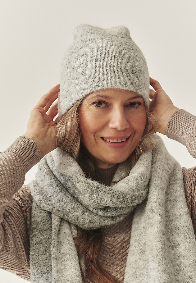 SCARF WITH WOOL BLEND - DOVLON SCARF WITH WOOL BLEND - DOVLON GREY 1