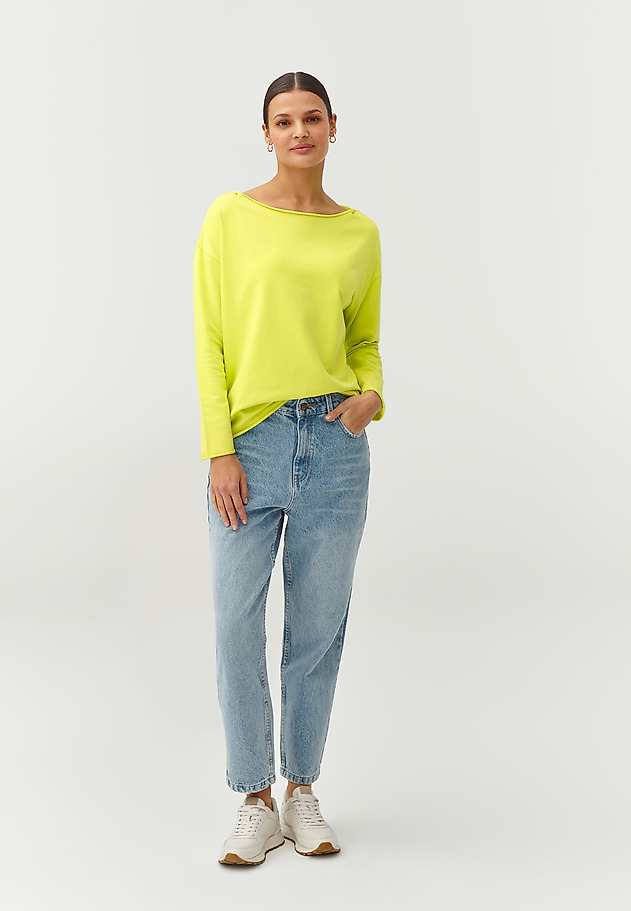 LADIES’ SWEATSHIRT WITH BOAT NECKLINE - MALI LADIES’ SWEATSHIRT WITH BOAT NECKLINE - MALI GREEN 2