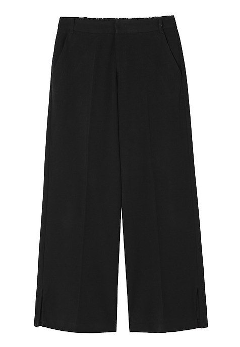 FABRIC TROUSERS WITH WIDE LEG - LUZO BLACK 2