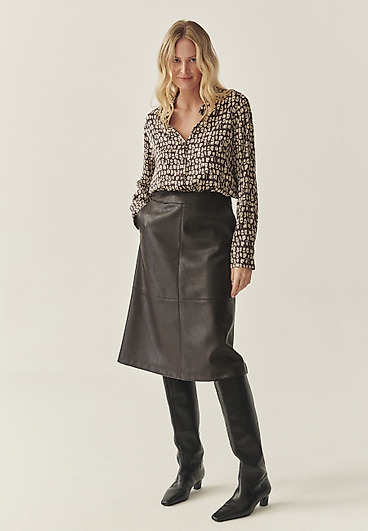 IMITATION LEATHER MIDI SKIRT - SANO IMITATION LEATHER MIDI SKIRT - SANO