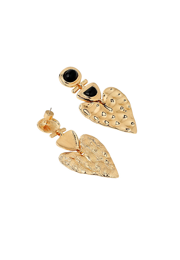 MASSIVE EARRINGS WITH A HEART MOTIF - SERAPHINE MASSIVE EARRINGS WITH A HEART MOTIF - SERAPHINE GOLD 5