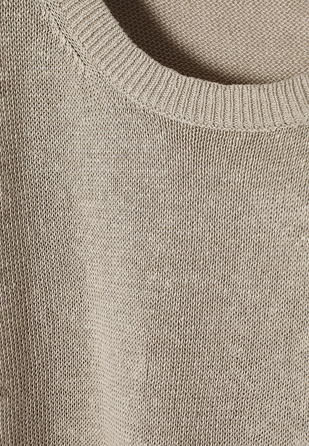 LADIES’ LINEN SWEATER WITH SHORT KIMONO SLEEVES - LIMIKO LADIES’ LINEN SWEATER WITH SHORT KIMONO SLEEVES - LIMIKO BEIGE 8