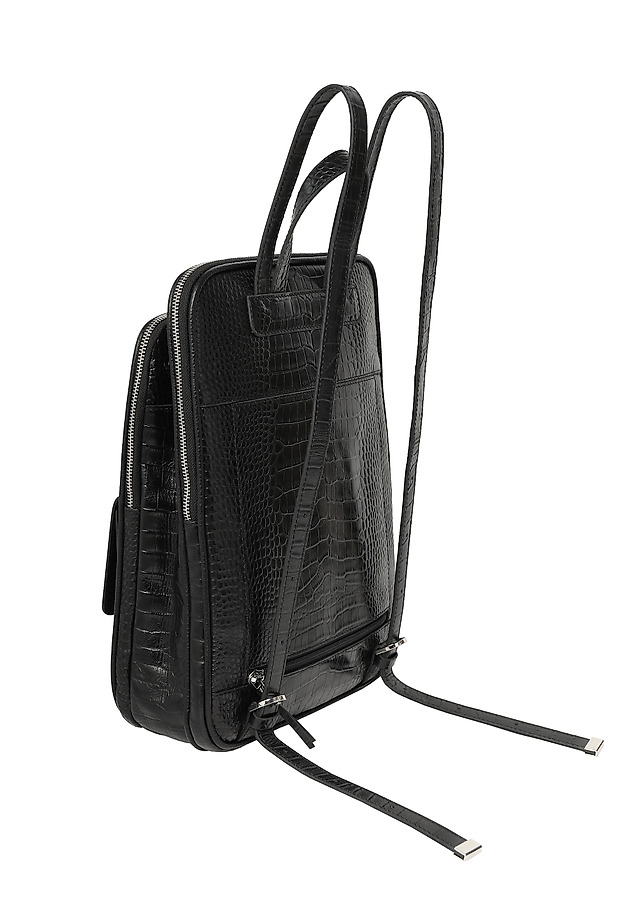 LEATHER BACKPACK WITH ANIMAL MOTIF - COBRA LEATHER BACKPACK WITH ANIMAL MOTIF - COBRA BLACK 3