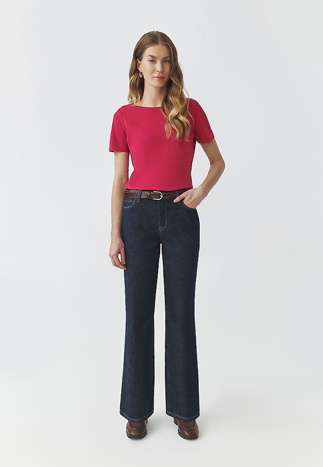 KLASIČNA BLUZA S KRATKIMI ROKAVI - MIKAJA KLASIČNA BLUZA S KRATKIMI ROKAVI - MIKAJA RDEČA 2