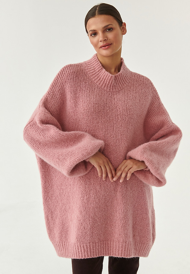 LADIES' PULLOVER WITH WIDE SLEEVE ZOMIA LADIES' PULLOVER WITH WIDE SLEEVE ZOMIA RÓŻOWY 3