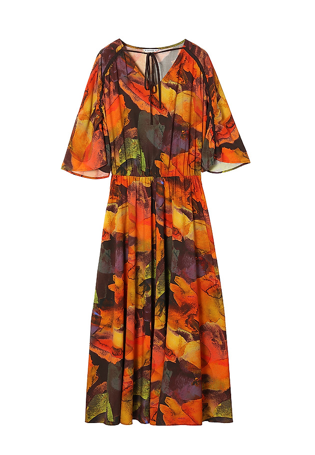 DÁMSKÉ MIDI ŠATY S VÁZÁNÍM PEZANI DÁMSKÉ MIDI ŠATY S VÁZÁNÍM PEZANI VÍCEBAREVNÝ 6