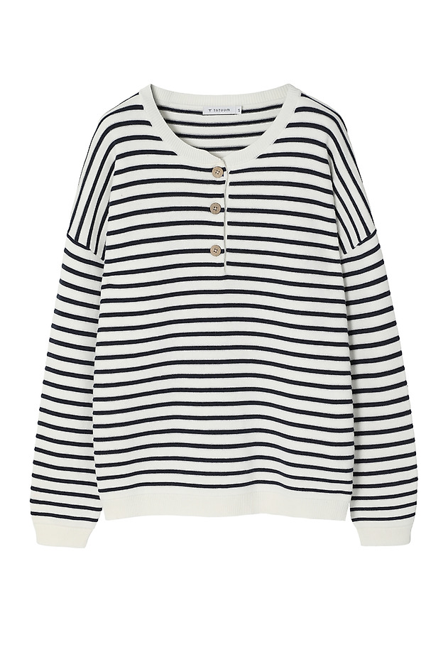 CASUAL LADIES' CROSS-STRIPED JUMPER — FANNY 1 CASUAL LADIES' CROSS-STRIPED JUMPER — FANNY 1 MULTIKOLOR 7