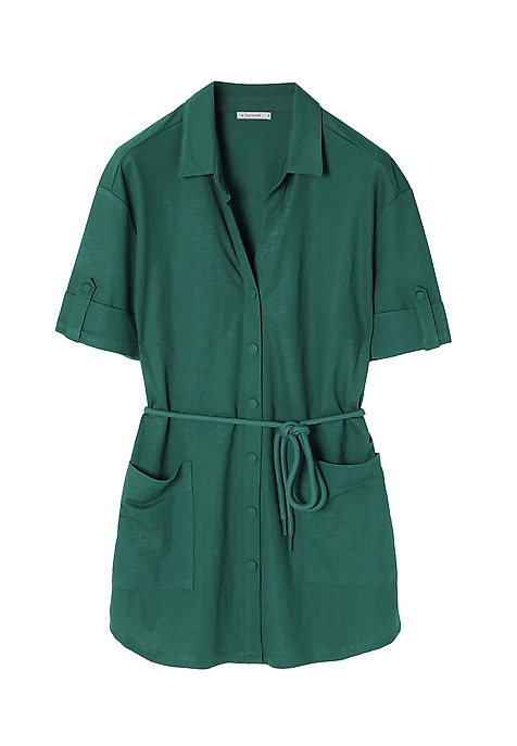 LADIES’ TUNIC WITH TIED STRING - SAVANAH 1 GREEN 2