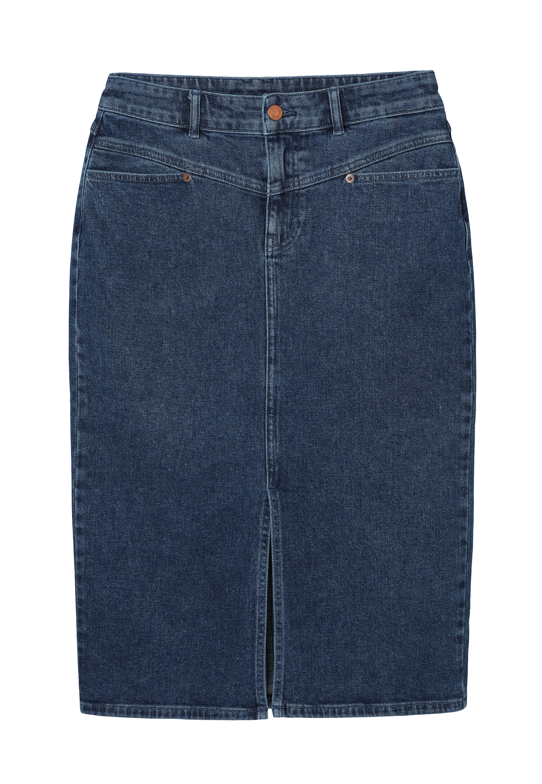 DENIMOWA SPÓDNICA MIDI - MEDIANARIA GRANATOWY 2