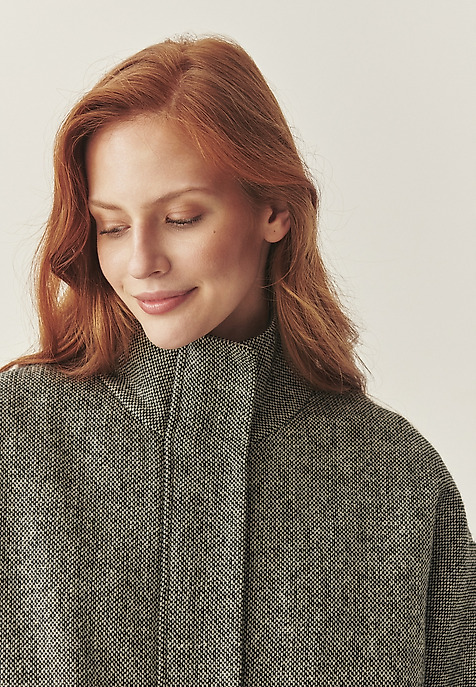 LOOSE WOOL COAT - IWANA GREY 2