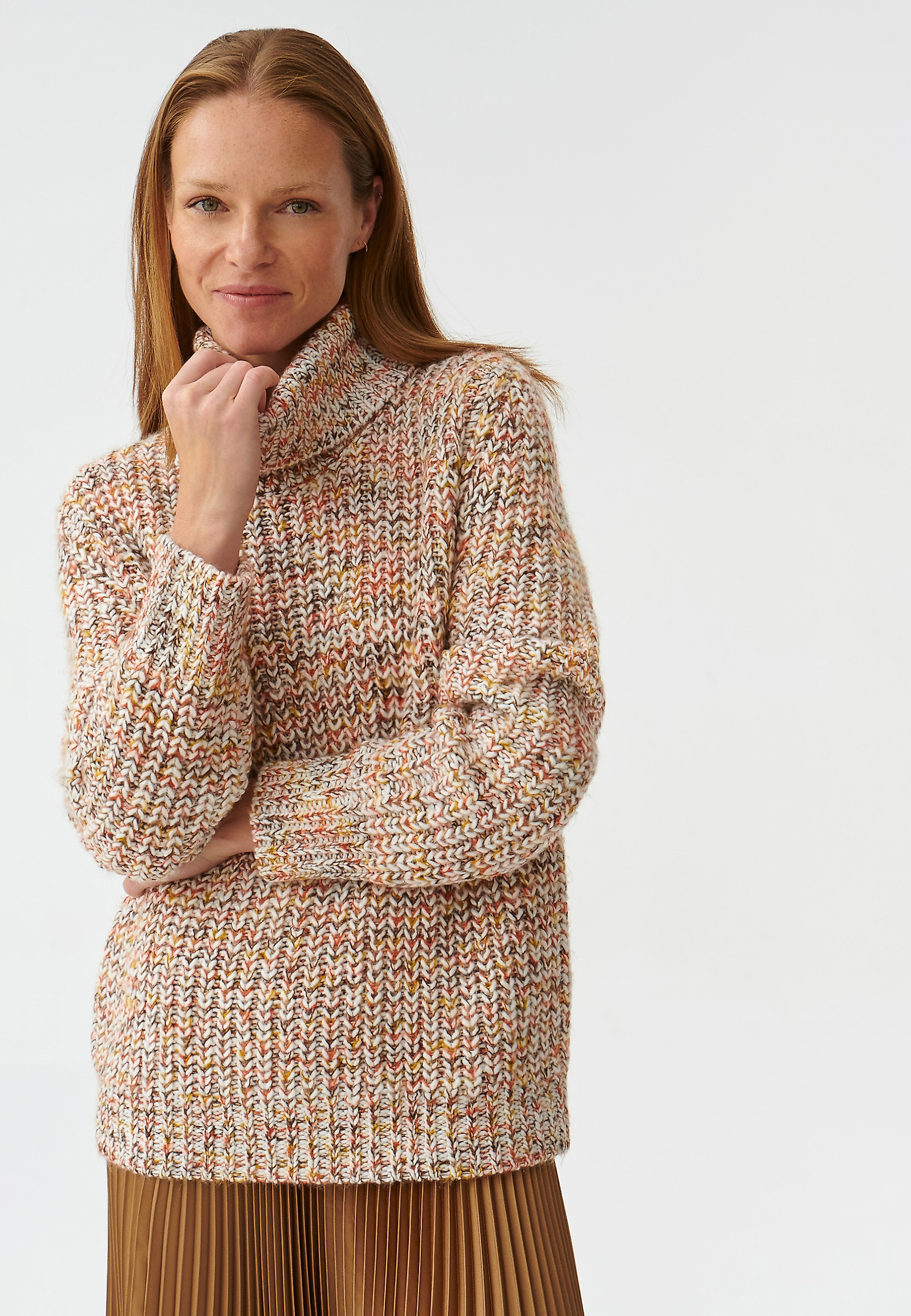 DÁMSKÝ MELANŽOVÝ OVERSIZE SVETR SPINOLO DÁMSKÝ MELANŽOVÝ OVERSIZE SVETR SPINOLO VÍCEBAREVNÝ 91068