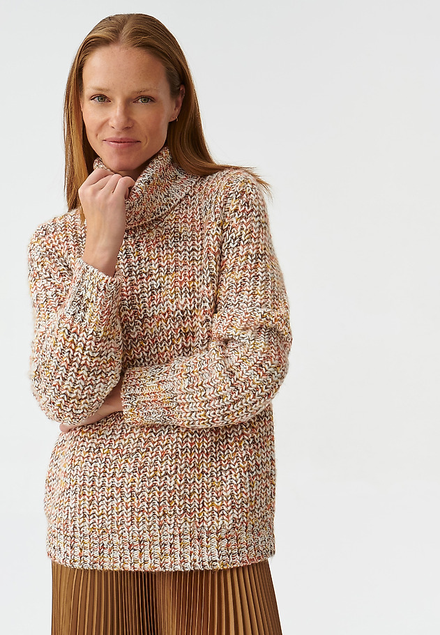 MELANŻOWY SWETER DAMSKI OVERSIZE SPINOLO MELANŻOWY SWETER DAMSKI OVERSIZE SPINOLO MULTIKOLOR 1
