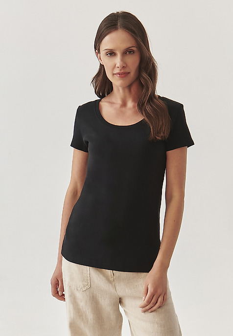LADIES’ VERSATILE COTTON T-SHIRT - ANTONINA 1 BLACK 2