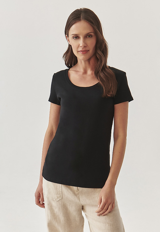 LADIES’ VERSATILE COTTON T-SHIRT - ANTONINA 1 LADIES’ VERSATILE COTTON T-SHIRT - ANTONINA 1 CZARNY 3