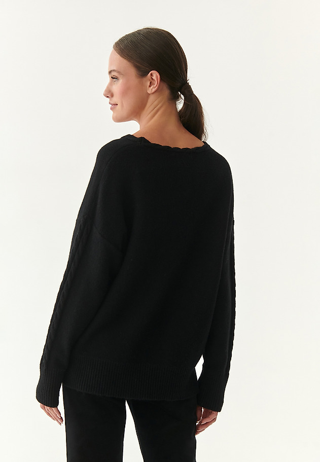 CIENKI SWETER DAMSKI POLI CIENKI SWETER DAMSKI POLI CZARNY 2